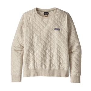 Patagonia Beige Quilted Women's Crew Neck Sweater